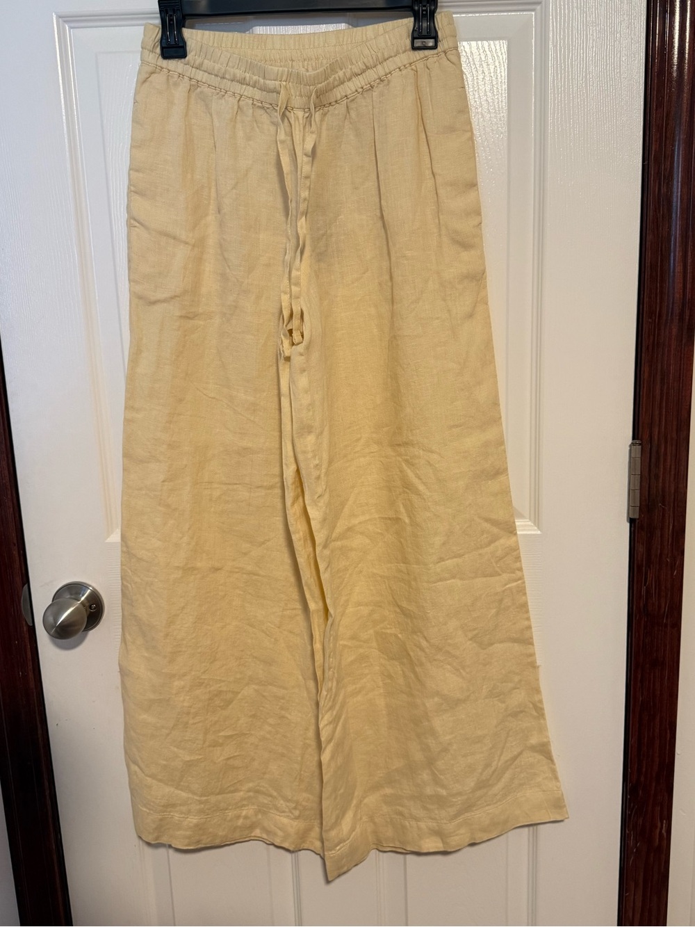 Haven Well Within Yellow Corn Stalk Wide Leg Linen Pants Size Small nwt